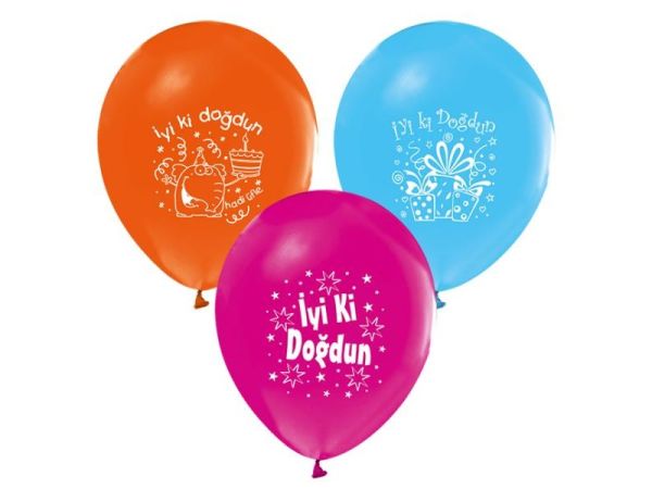 1+1 İyiki Doğdun Baskılı Balon