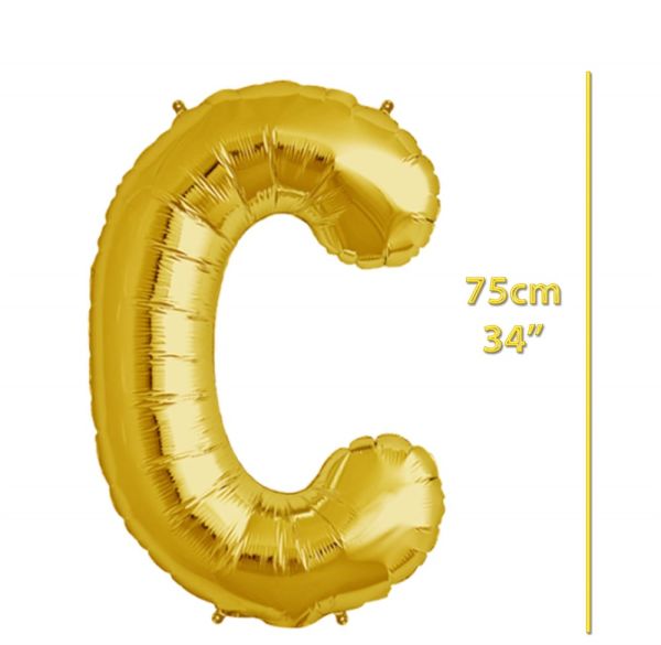 Folyo Harf C Gold Balon 34 İnç