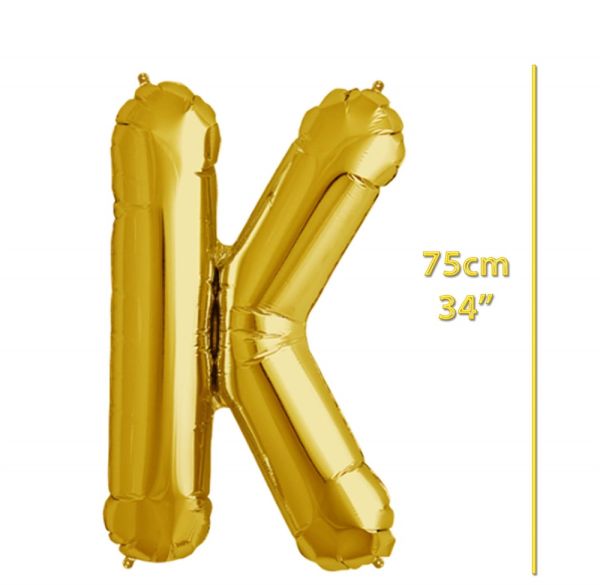 Folyo Harf K Gold Balon 34 İnç
