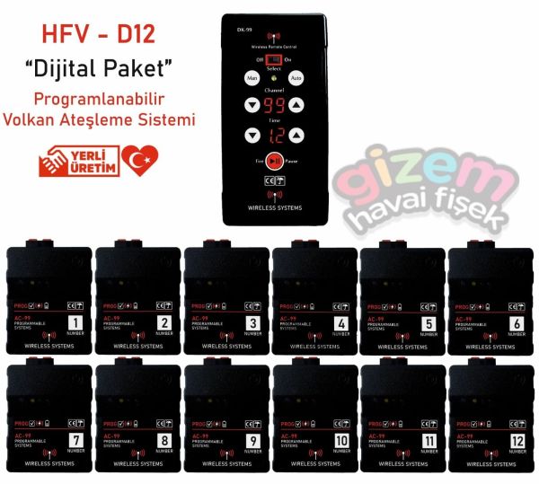 HFV-D12 Dijital Paket Volkan Ateşleme Kumandası