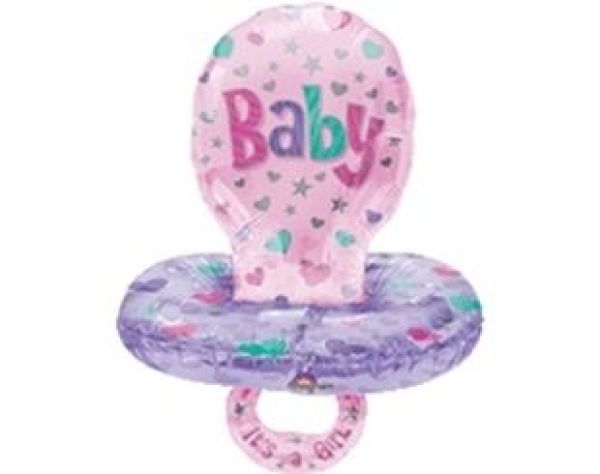 Multi Balloon Baby Pacifier Girl Anagram Folyo Balon