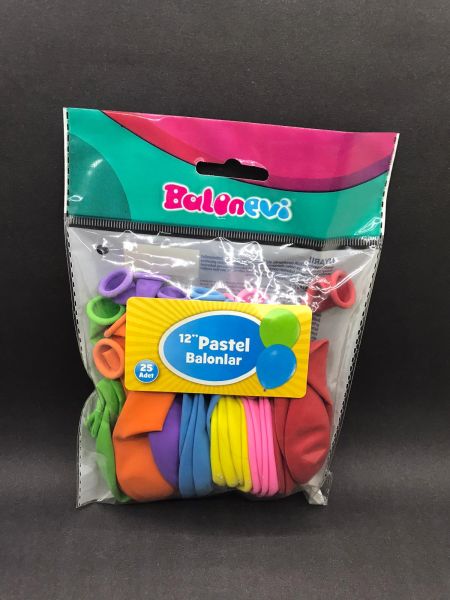 Rengarenk Pastel Balon 25 Li