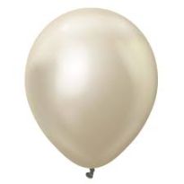 12 INC MİRROR WHİTE GOLD BALON 50Lİ