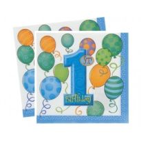 First Birthday Balloons Kağıt Peçete 33x33 ( 20 Ad )