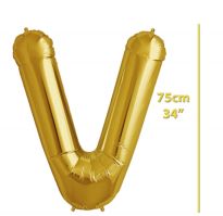 Folyo Harf V Gold Balon 34 İnç
