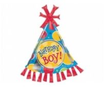 Supershape Birthday Boy Party Hat Anagram Folyo Balon